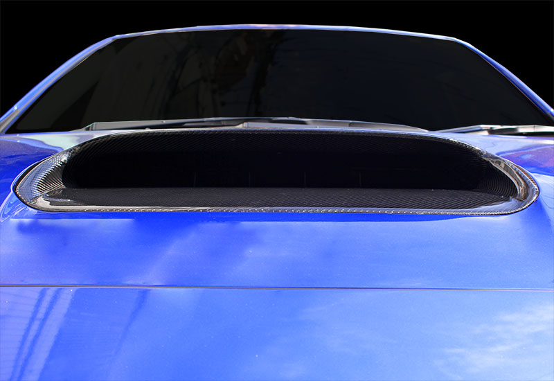 WRX S4 D型 ボンネットエアスクープ WRブルー - 外装、エアロパーツ